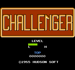 Challenger (Japan) Title Screen